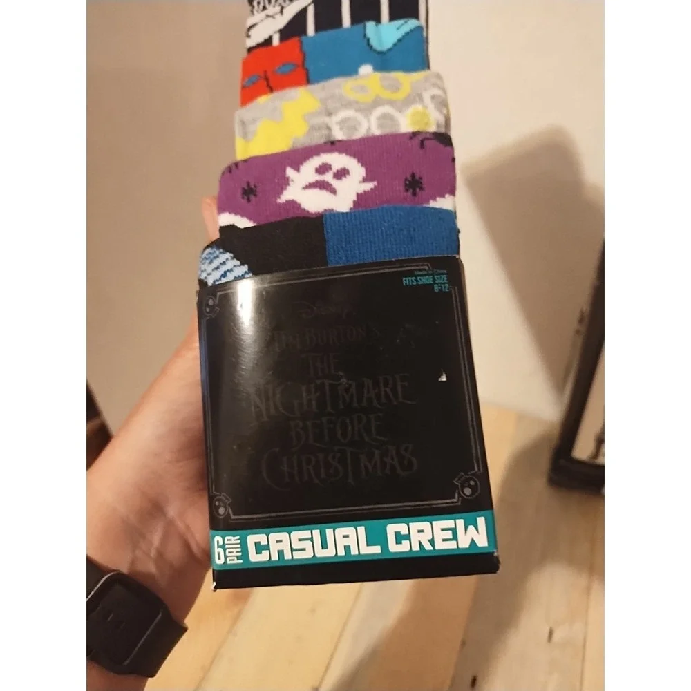 12 Crew Socks The Nightmare Before Christmas Jack Skellington Men's 8-12
